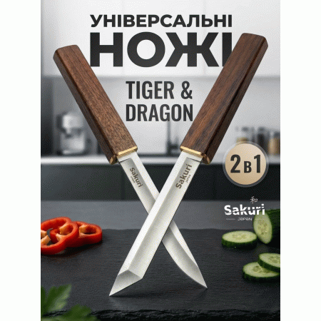 Кухонний ніж Dragon & Tiger 12 см, японська сталь, супергострий