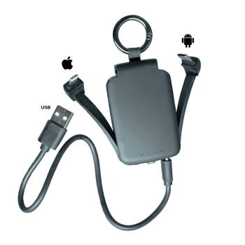 Павербанк Muama Mini 2000 mAh, Lightning/Type C 5V-1A, з ліхтариком/Зовнішній акумулятор