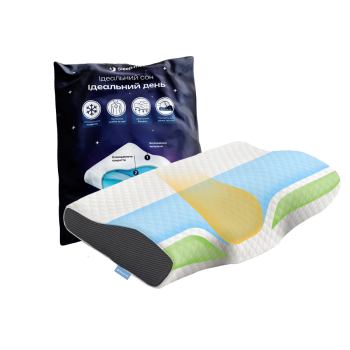 Ортопедична подушка Sleep-me для сну з ефектом пам'яті, 50х30х11см